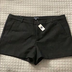 NWT Black Speckled Tweed Shorts